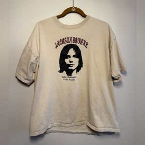 2011 Jackson Browne Graphic Tee Concert Solo Tour Rock Band Gildan Cotton Sz XL